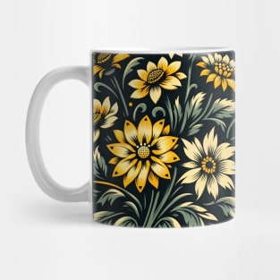 Yellow Floral Illustration Mug